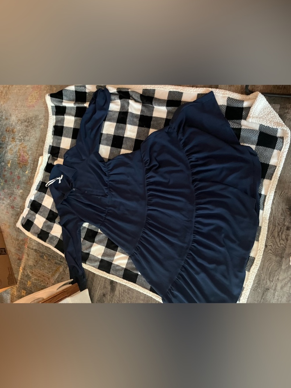 Navy Tiered Maxi Dress